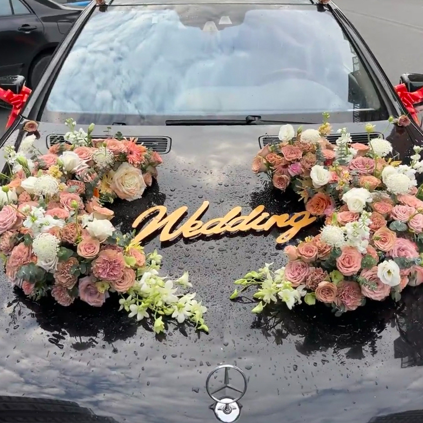 Wedding字牌创意婚车装饰字母牌英文牌婚庆花泥金色创意头车love