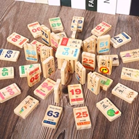 Xây dựng trí tuệ khối xây dựng đồ chơi kỹ thuật số domino bằng gỗ trẻ em có lợi cho 2 bé trai và bé gái 3-4-5-6 tuổi chất lượng - Khối xây dựng bộ đồ chơi xếp hình bằng khối gỗ