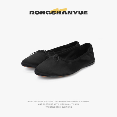 蝴蝶结玛丽珍单鞋女2025夏新款平底浅口芭蕾舞鞋B1283