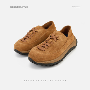 Rongshanyue复古勃肯鞋厚底增高小众设计系带休闲鞋女鞋B1557