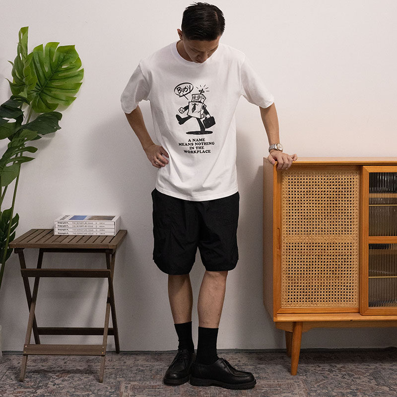 KUFFYLINK 2024印花短袖T恤流行透气圆领休闲青春日系ivy