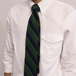 KUFFYLINK 2024 REGIMENTAL TIE 男士条纹真丝领带丝绸常春藤休闲