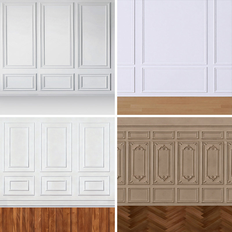 石膏背景板直播背景布3d立体背景墙白色影楼婚纱摄影场景布置简约少女生日照艺术照喷绘2026年新款拍照道具