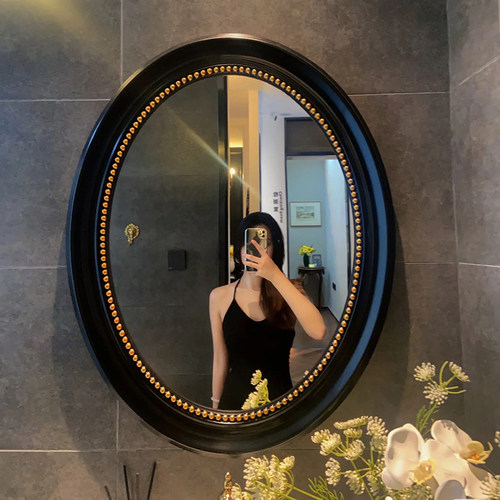 法式中古风椭圆镜子LED氛围灯