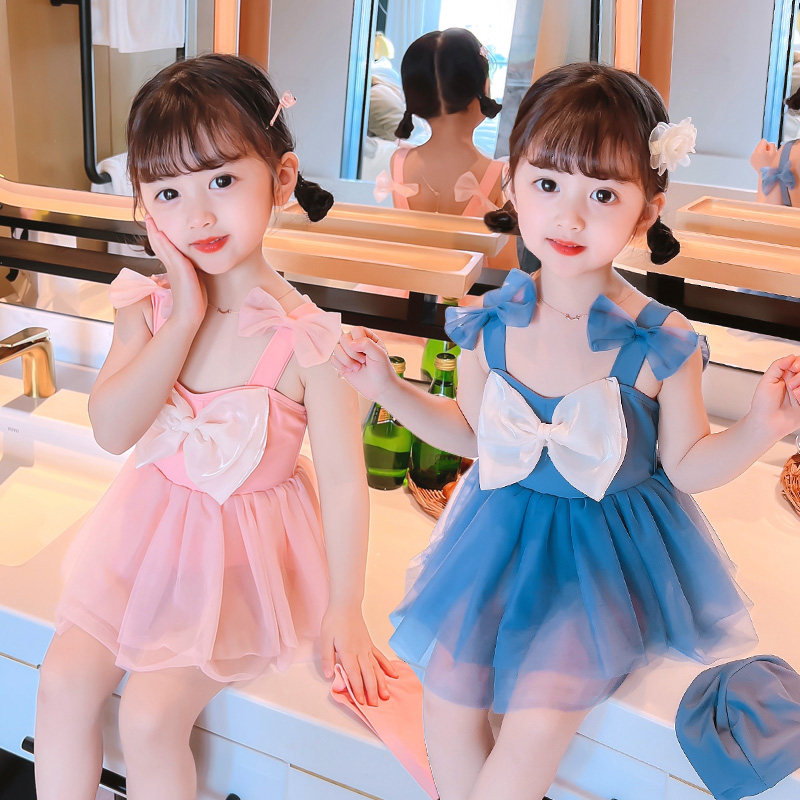 女童夏装连体泳衣2024新款儿童女孩吊带游泳衣女宝宝夏季泳装洋气
