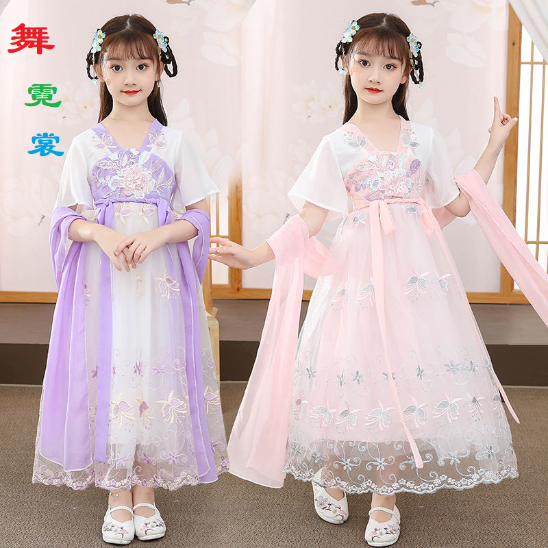 女款汉服连衣裙2023新款夏装襦裙超仙糯米公主裙女孩国风夏季裙子