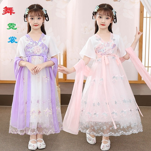 女款汉服连衣裙2023新款夏装襦裙超仙糯米公主裙女孩国风夏季裙子