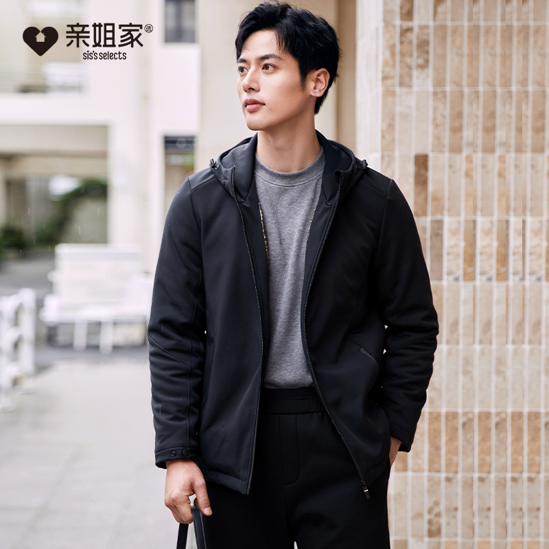 安美拉黑金羽绒防风衣-男秋冬