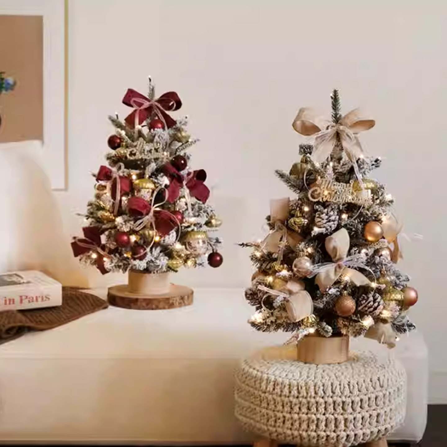 圣诞树桌面布置氛围摆件