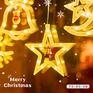 圣诞彩灯装饰灯吸盘灯闪灯网红场景氛围布置小挂件挂饰圣诞节装饰