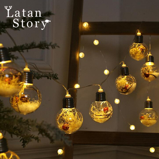 圣诞节装饰品场景布置创意雪人灯饰挂件挂饰店铺装饰灯吊饰小摆件