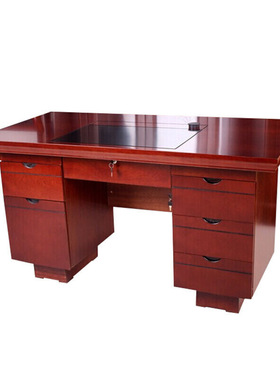 臻远 ZY-ST-G127 班台办公桌 1400*700*750 红胡桃色 按个销售