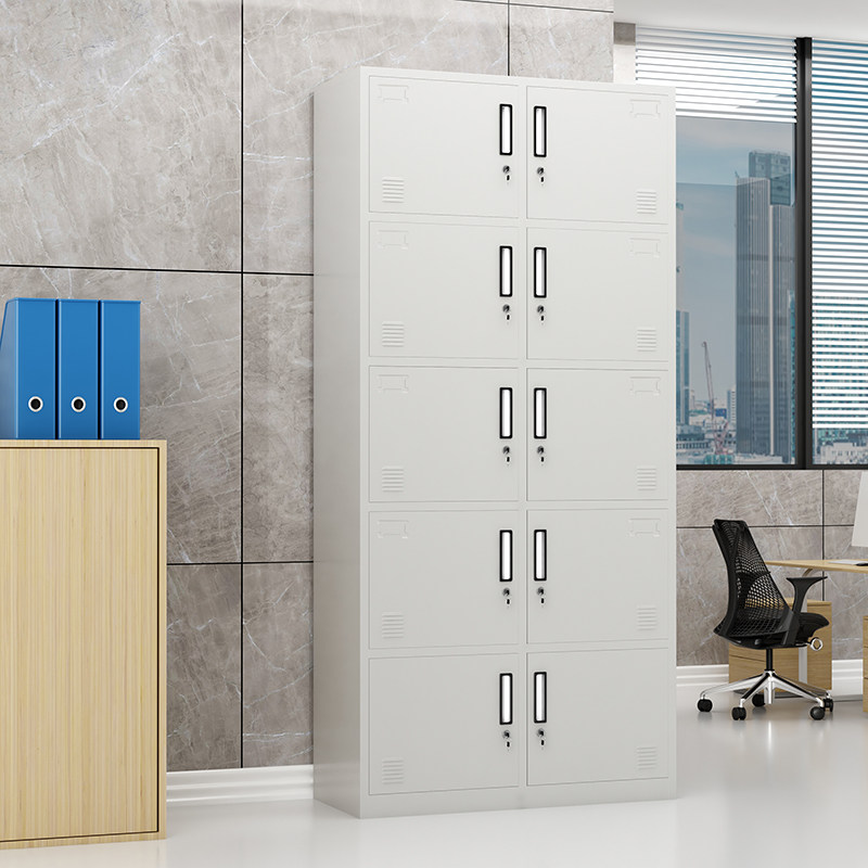 臻远更衣柜健身房衣柜学生教室储物柜带锁铁皮鞋柜工厂宿舍员工柜
