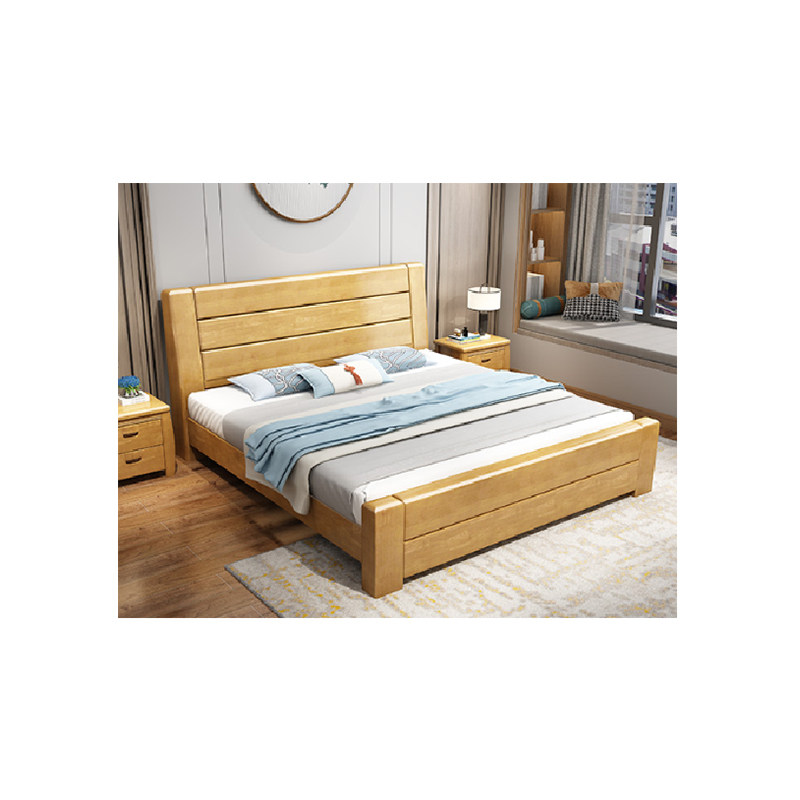 5实木床 10cm椰垫 床头柜 组合1500*2000*230