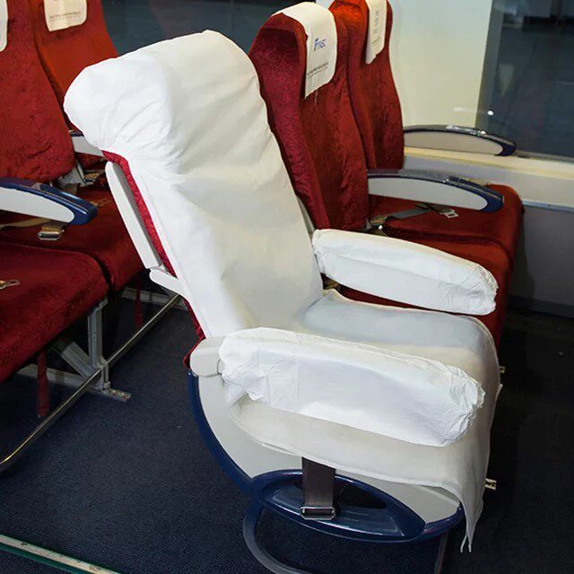 一次性坐垫高铁无纺布飞机座套含扶手独立包装动车座套电影院座套