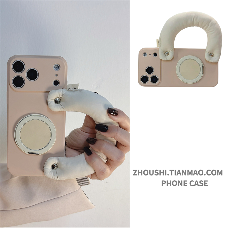 2025新款卡其色手提腕带适用三星s23/s24/s25/s22手机壳Ultra高级感S25Edge支架plus原创s25+手绳U个性创意女