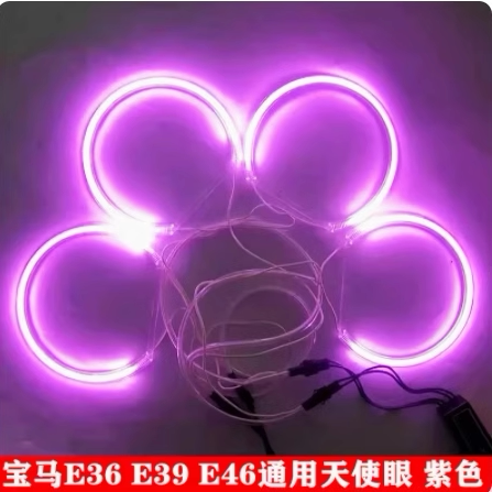 E36 E39LED白光适用于E46天使眼E38E90E91光圈带驱动器车灯改装