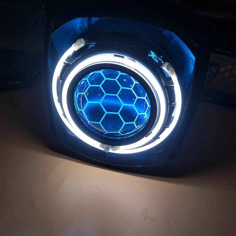 海5透镜LED大灯总成天使眼S9灯罩配件林海CUXI酷奇S5摩托车改装