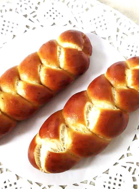 咸香美味碱水辫子面包表面不带海盐Laugen zopf75gx2个