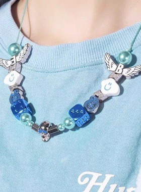 Without Me/EVAE联名BLACKLUX云朵天使闪电腰果花笑脸珍珠项链