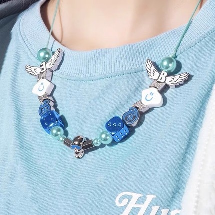 Without Me/EVAE联名BLACKLUX云朵天使闪电腰果花笑脸珍珠项链