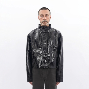 PRODUCTION ETHEREAL 25AW四合扣拆卸门襟皮衣夹克 Without