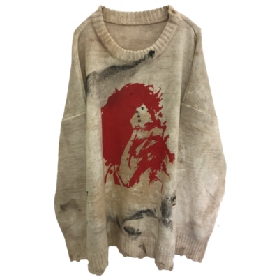 做旧针织衫1of1remake毛衣卫衣