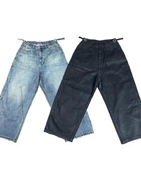 Without Me/LunarMan227复古手工刷蜡水洗做旧牛仔裤重磅潮流裤