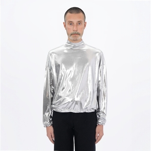 半高领弹力打底调节长袖 Without 液态镜面一片式 ETHEREAL