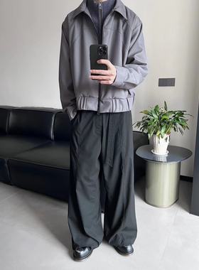 Without Me/REBELTOREBEL 多裁片分割短宽 Cleanfit驳片拉链夹克