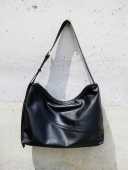 Amalga Without mation黑色软皮绗缝大容量通勤肩背斜挎包男女