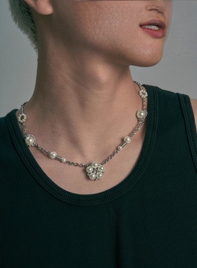 合金不锈钢人造珍珠520珍珠项链