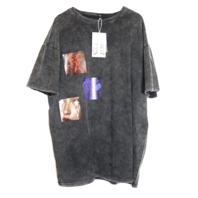 1of1水洗做旧短袖t恤手工定制