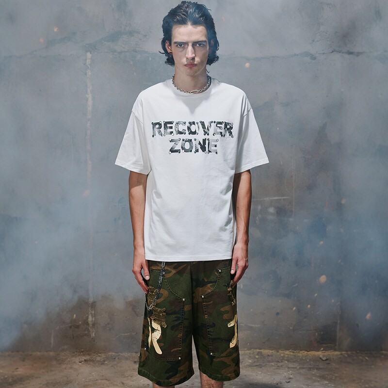 铆钉纯棉T圆领潮牌情侣宽松上衣