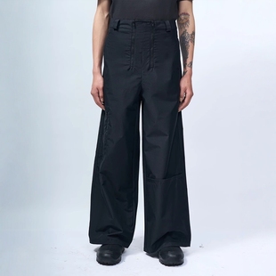 25S三防硬壳双拉链解构宽松机能口袋伞兵裤 ETHEREAL Without