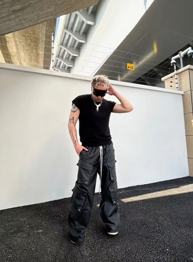 Without Me/Disark SS24 圆领宽松型针织羊绒短款背心