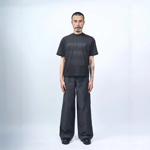 25SS ETHEREAL THREE LOGO圆领短款 Without 字母印花中性短袖