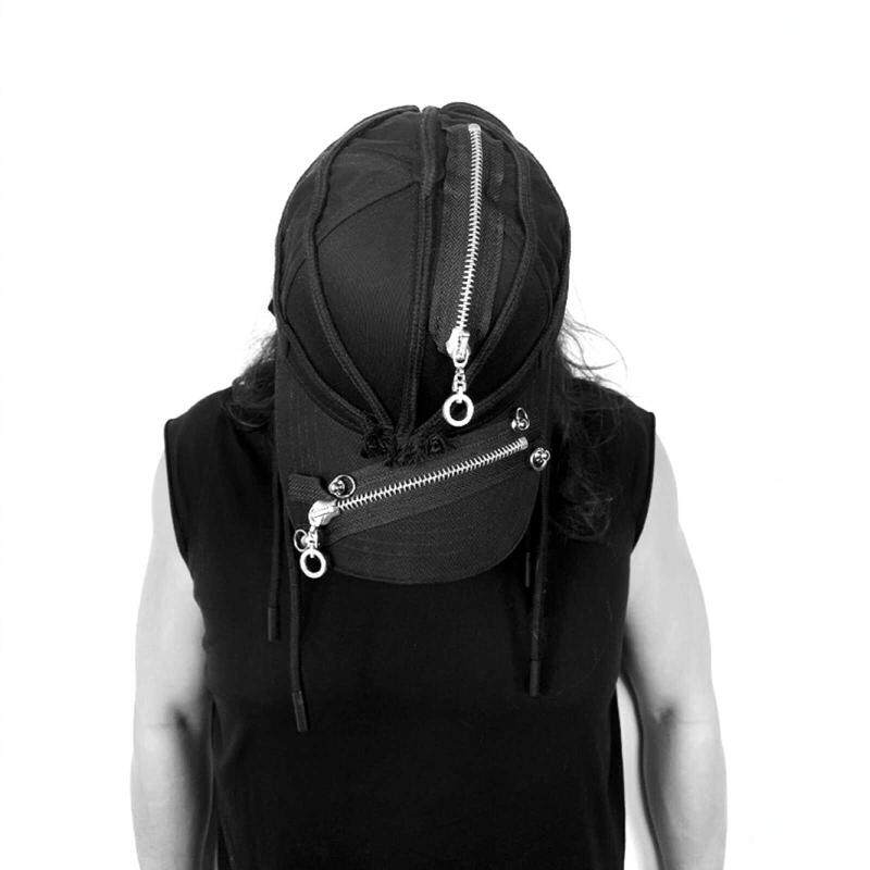 WithoutMe/INSIDE OUT新款暗黑潮流先锋小众高街嘻哈辫黑色鸭舌帽