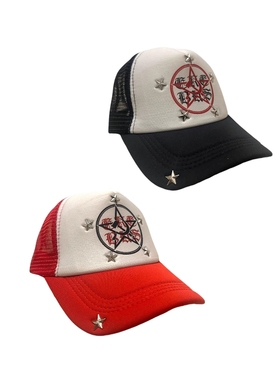 Without Me/EREBUS 25SS 五角星金属铆钉卡车帽鸭舌帽弯檐帽子