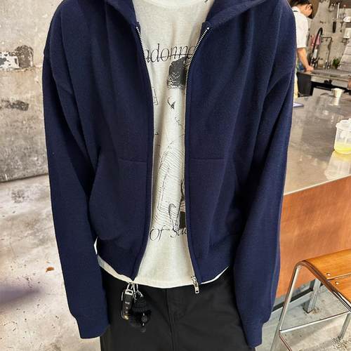 柔软针织卫衣帽衫抗起球氛围感