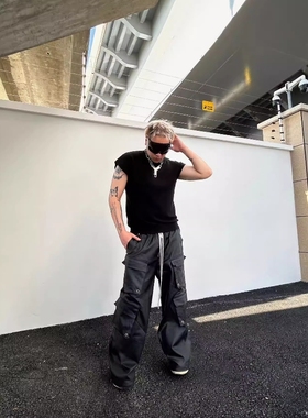 Without Me/Disark SS24 圆领宽松型针织羊绒短款背心