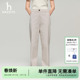 女装 通勤舒适长裤 直筒裤 潮流休闲裤 女士时尚 Hazzys哈吉斯春夏新款