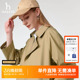 休闲宽松小个子外套 时尚 Hazzys哈吉斯中长款 风衣女士2025早春新品