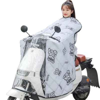 电动车挡风被四季通用加大斗篷款