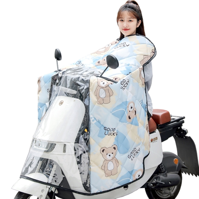 电动车挡风被四季通用高端斗篷式