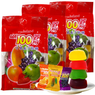 马来西亚进口一百份软糖lot100水果汁糖芒果零食品结婚喜糖年货节