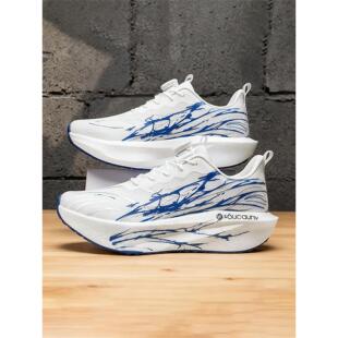 莆田运动鞋男童青少年学生减震轻便软底免系鞋带旋转扣无碳板跑鞋