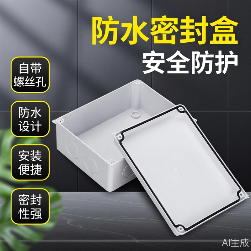 户外防水接线防水盒分线盒塑料带孔橡胶塞端子接线器ABS防溅盒