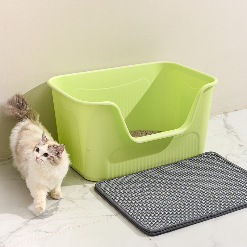 宠物用品超大号开放式防外溅猫厕所猫沙盆子赠猫砂铲半封闭猫砂盆