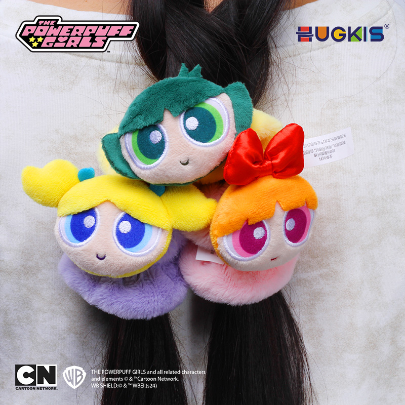 皓奇乐飞天小女警毛绒发圈女生装扮头饰玩偶发绳束发女孩生日礼物